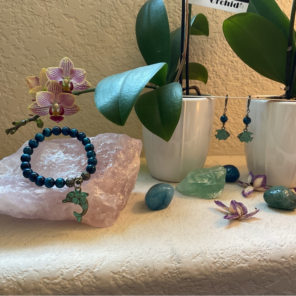 Blue and Silver Bohemian Bracelet